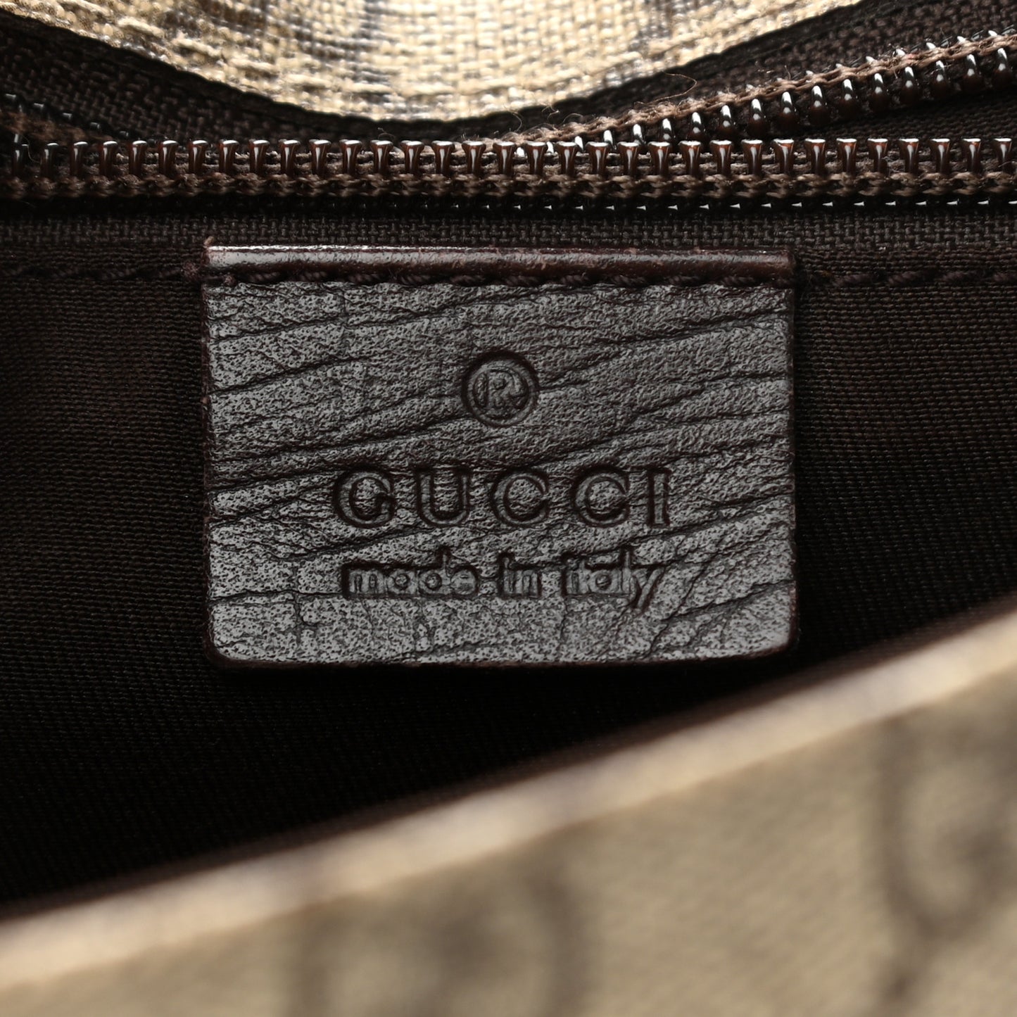 GG Plus Monogram Web Large Flap Messenger Beige Dark Brown