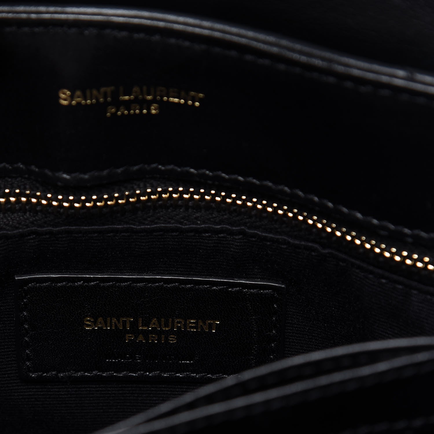 Saint Laurent Calfskin Y Quilted Monogram Toy Loulou Crossbody Bag Black 8 of 9
