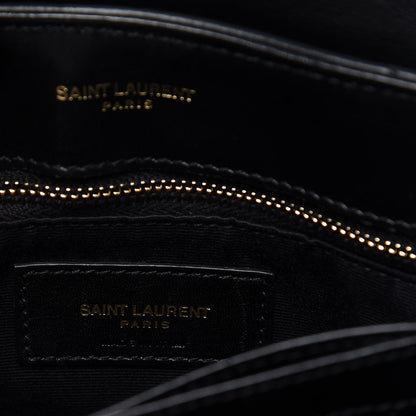 Saint Laurent Calfskin Y Quilted Monogram Toy Loulou Crossbody Bag Black 8 of 9