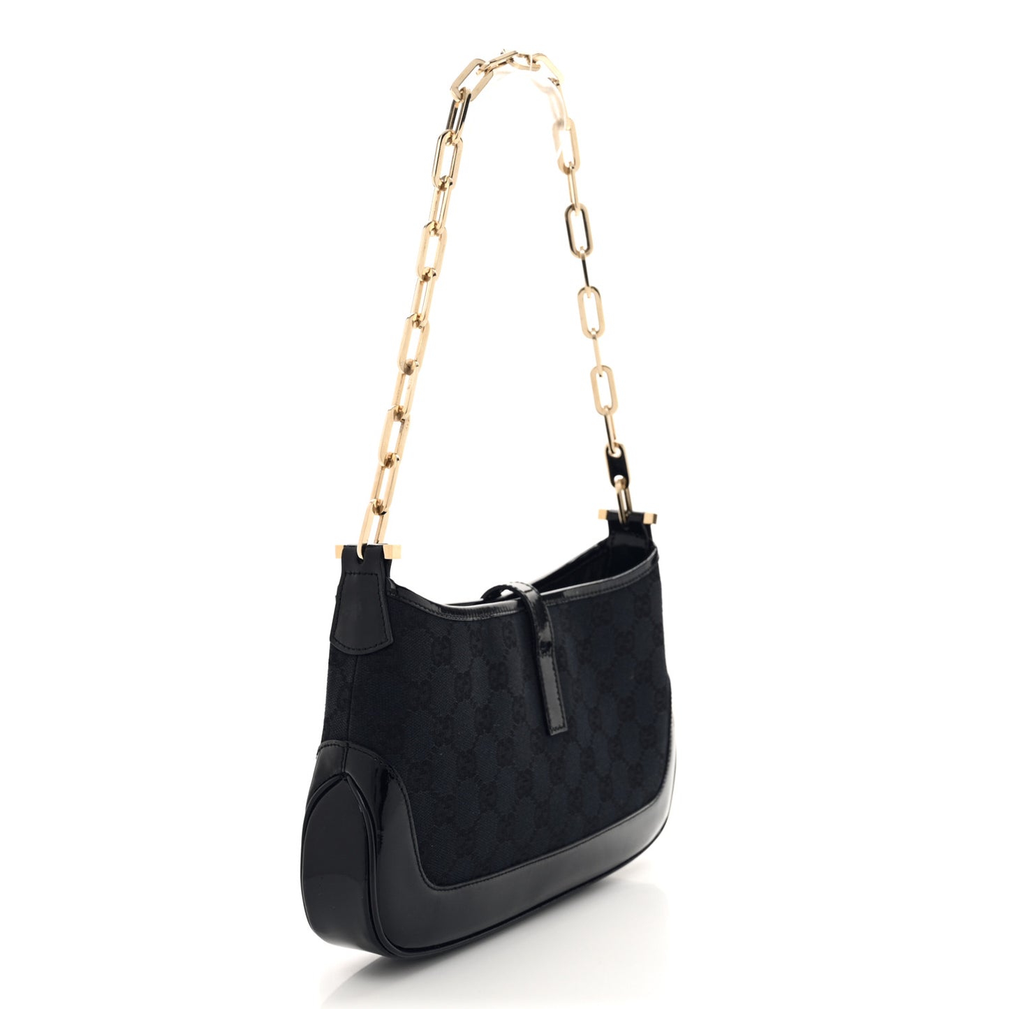 Monogram Jackie O Chain Hobo Black