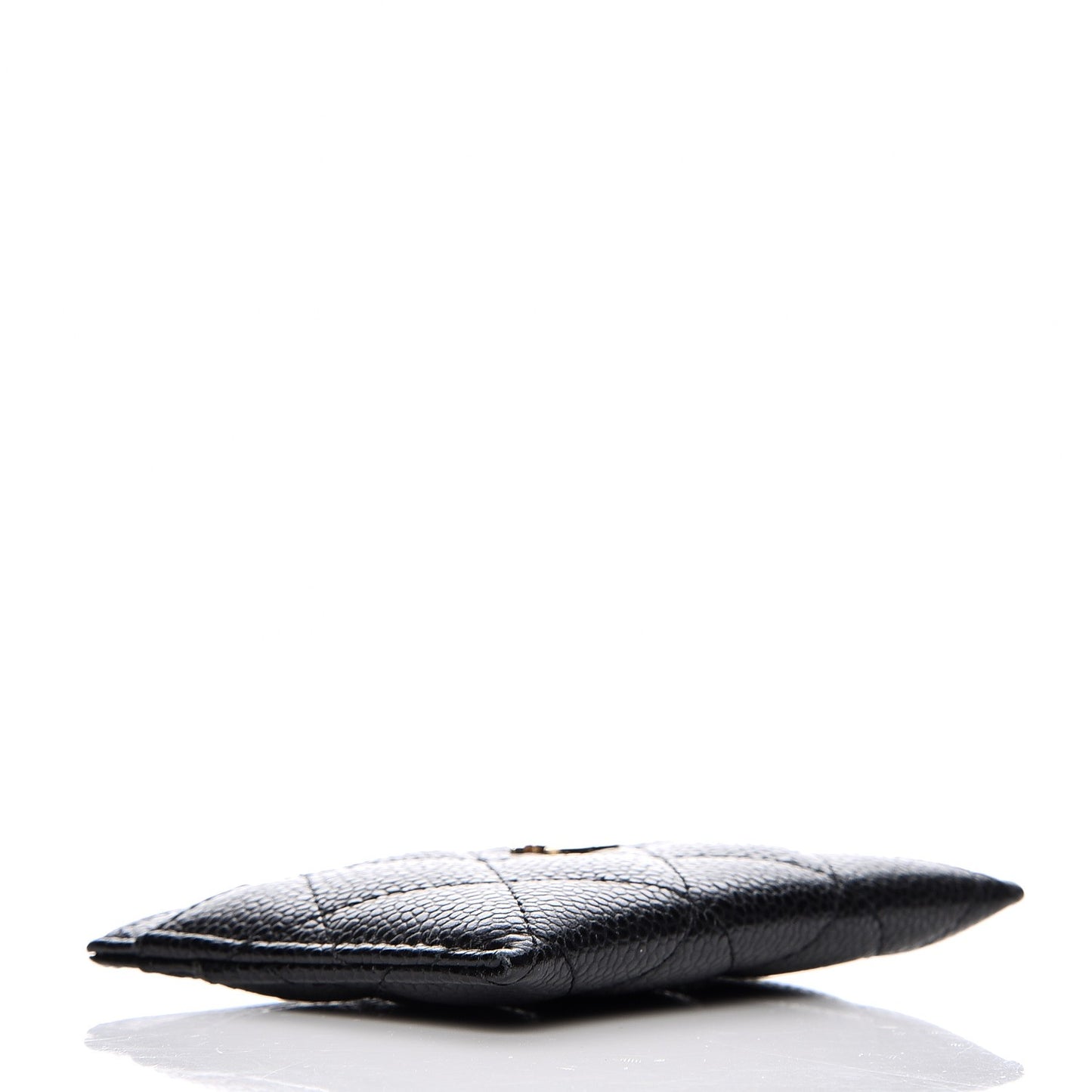 Caviar Quilted Card Holder Black