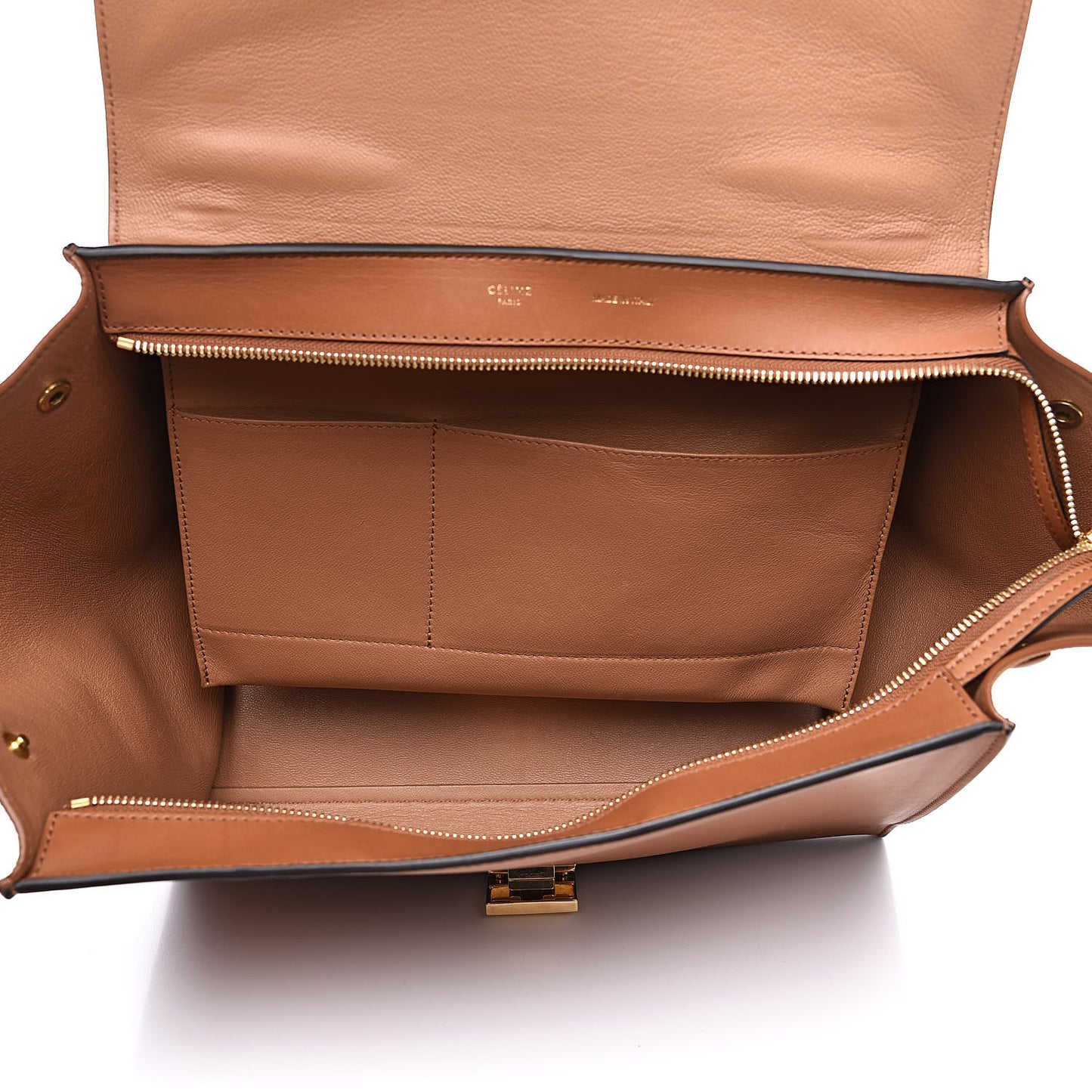 Natural Calfskin Small Trapeze Tan