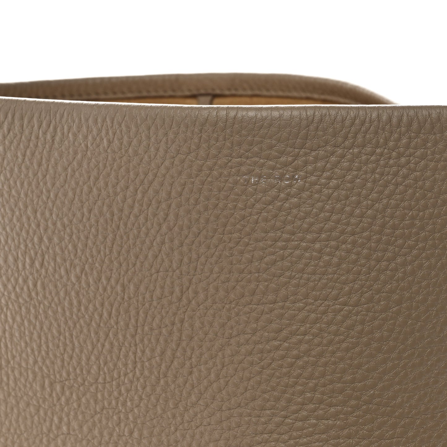 Grained Calfskin Medium N/S Park Tote Dark Taupe