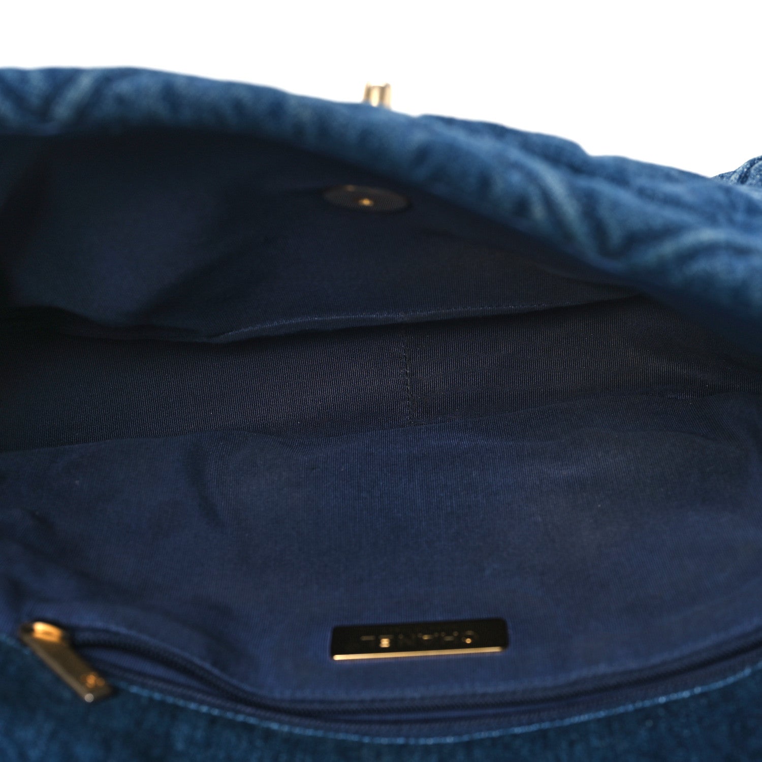 Chanel Denim Quilted Large Chanel 19 Flap Blue 5 of 13