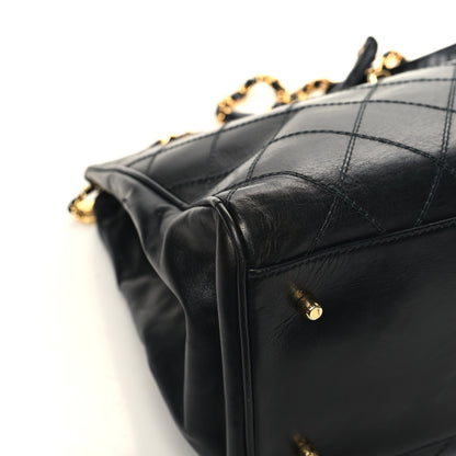 Chanel Calfskin Stitched XL Weekender Black 12 of 17