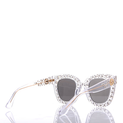 Gucci Acetate Crystal Oversize Mirrored Star Sunglasses GG0116S 4 of 8