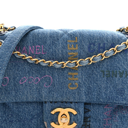 Chanel Denim Quilted Mini Denim Mood Rectangular Flap Blue Multicolor 8 of 10