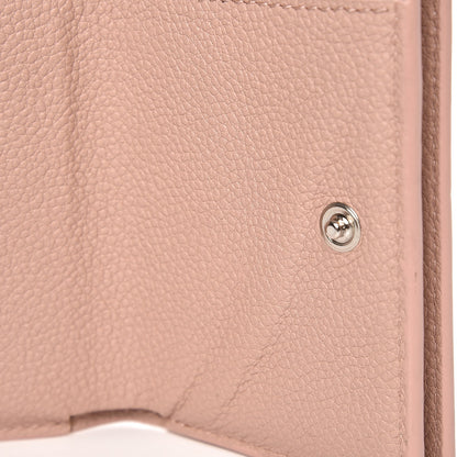 Saint Laurent Grained Calfskin Paris Petite Compact Wallet Pale Pink 8 of 8