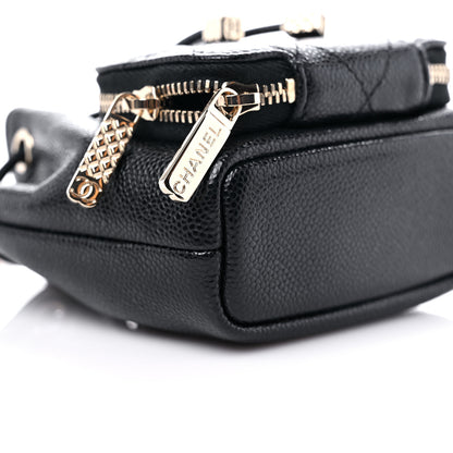 Chanel Caviar Quilted Mini CC Pocket Bucket Bag Black 7 of 9