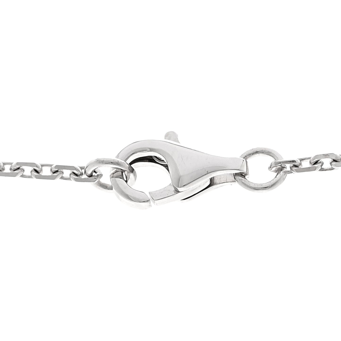 18K White Gold Diamond Small Fil De Camelia Pendant Necklace