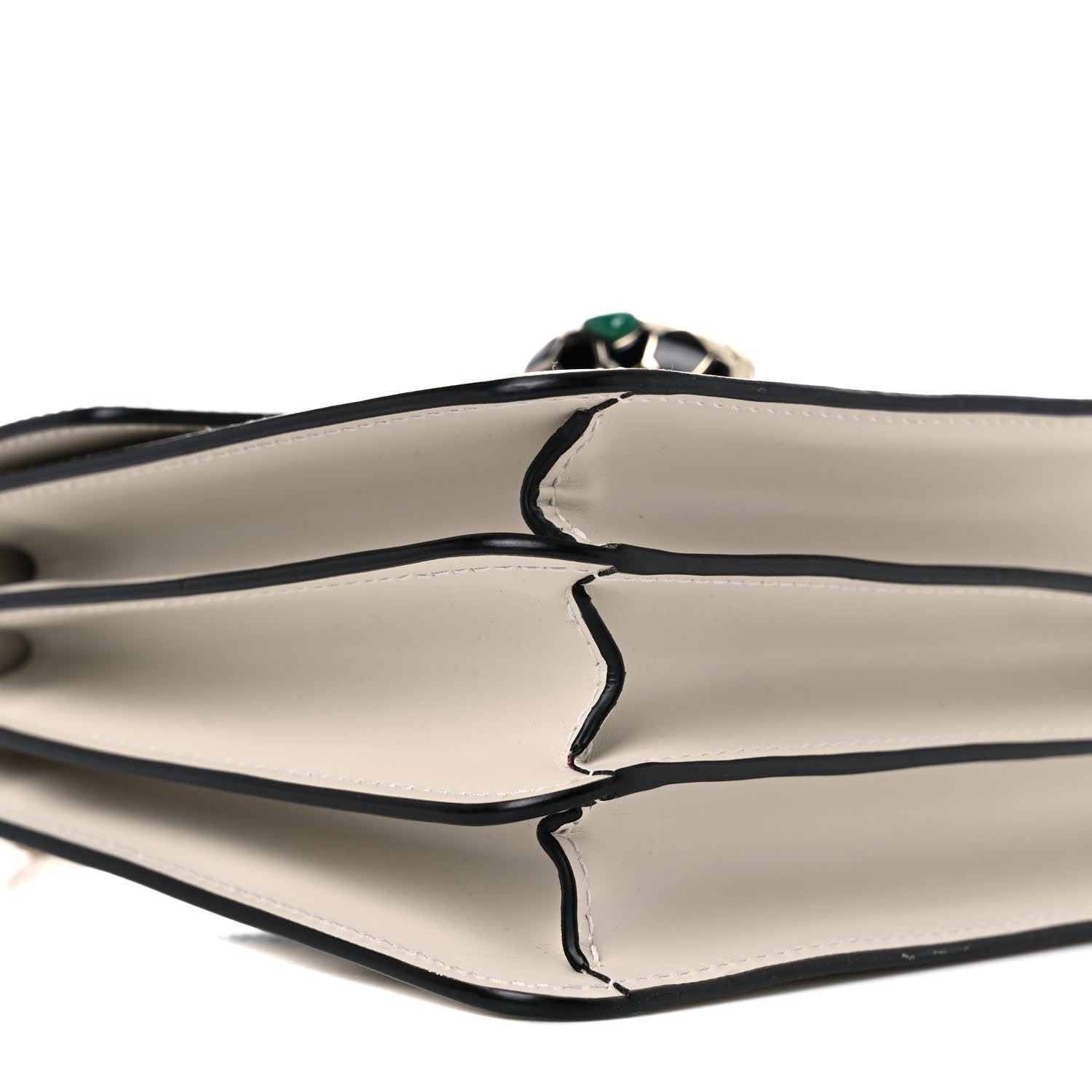 Bulgari Calfskin Serpenti Forever Top Handle White 12 of 15