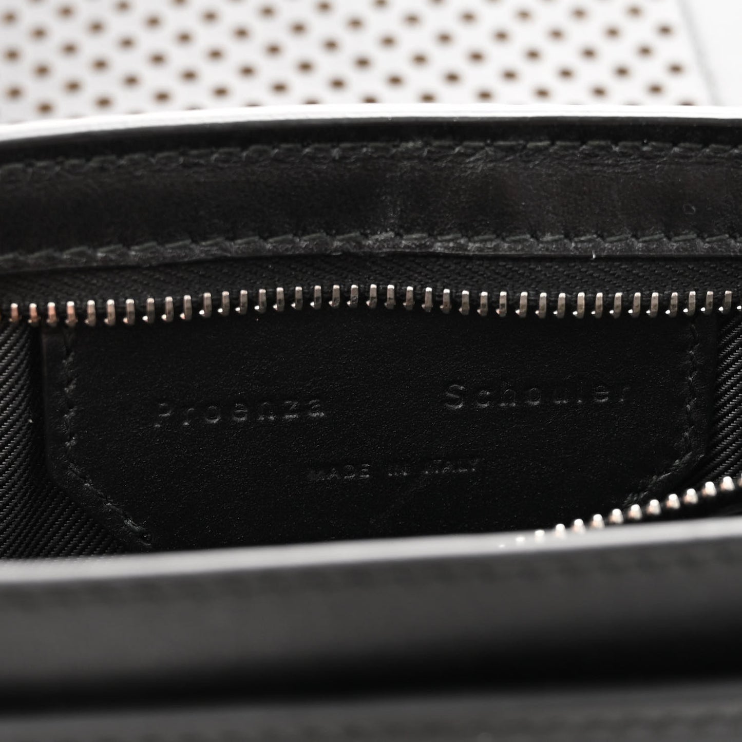 Lambskin Perforated Tiny PS1 Satchel Black