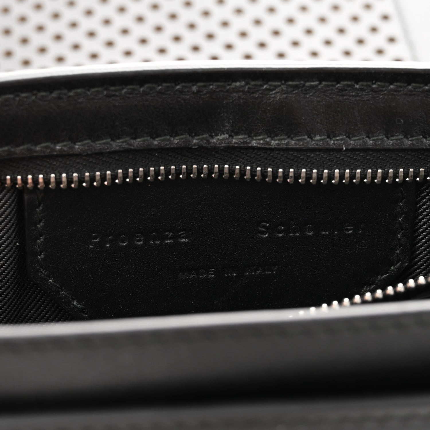 Proenza Schouler Lambskin Perforated Tiny PS1 Satchel Black 7 of 10