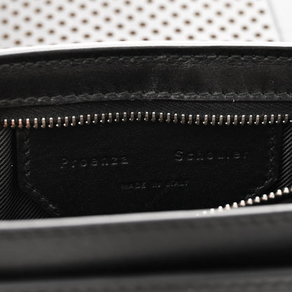 Proenza Schouler Lambskin Perforated Tiny PS1 Satchel Black 7 of 10