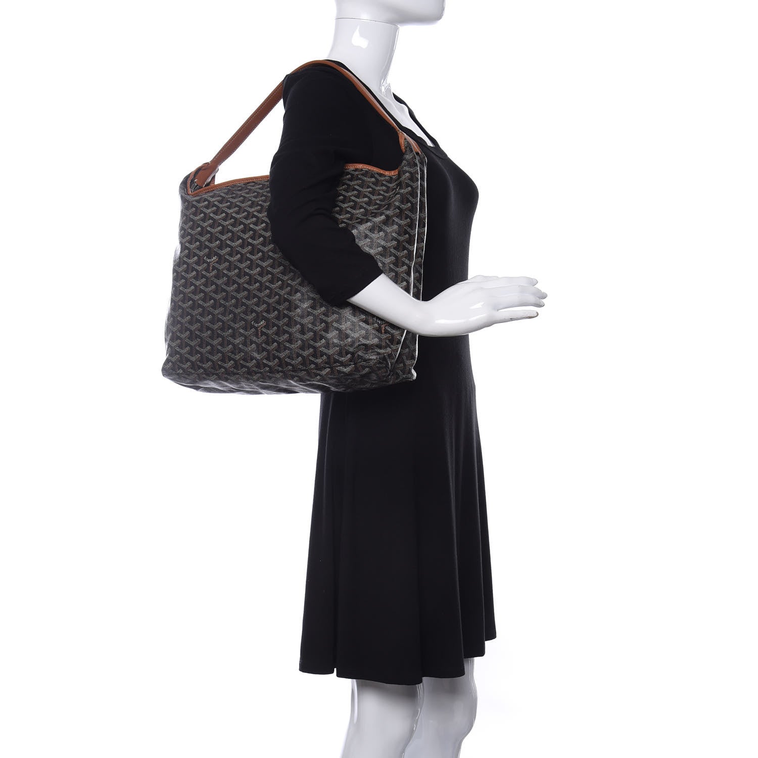 Goyard Goyardine Fidji Zip Hobo Black Gold 2 of 8