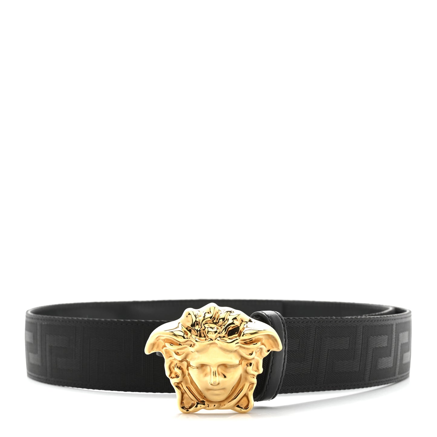 Calfskin Canvas La Medusa Belt 95 38 Black
