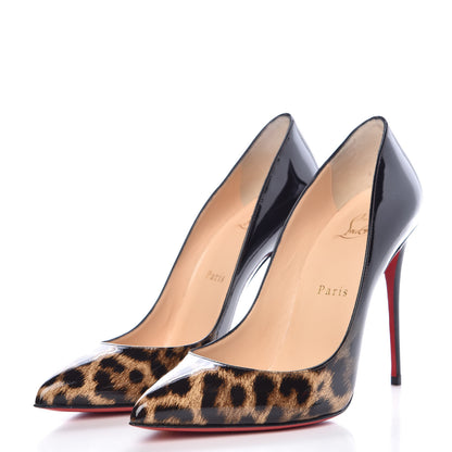 Christian Louboutin Patent Degrade Leopard Pigalle Follies 100 Pumps 38 Leopard Black 3 of 7