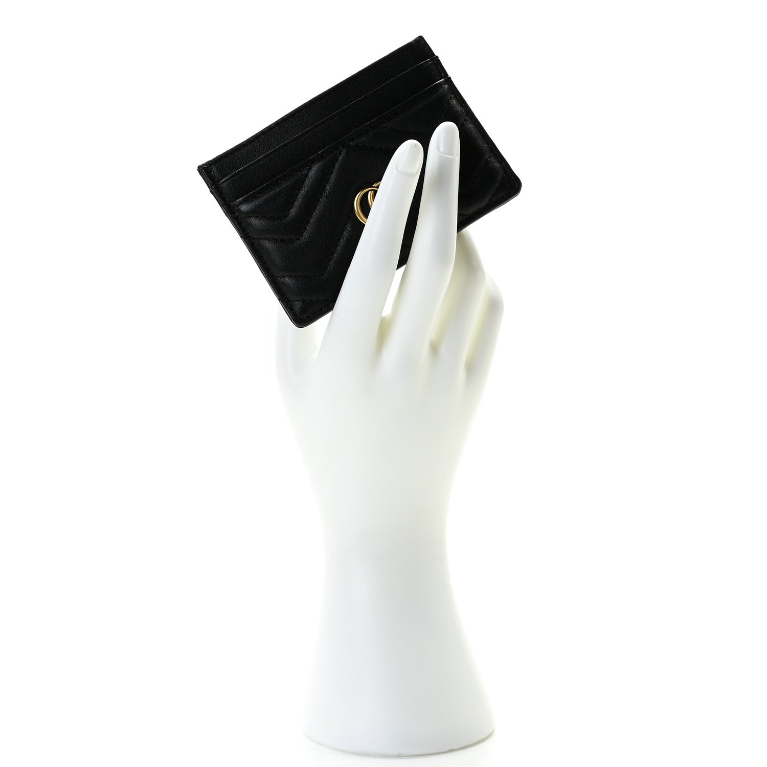 Gucci Calfskin Matelasse GG Marmont Card Holder Black 2 of 6
