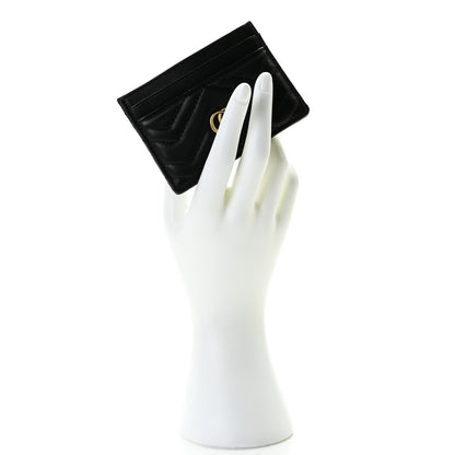 Gucci Calfskin Matelasse GG Marmont Card Holder Black 2 of 6