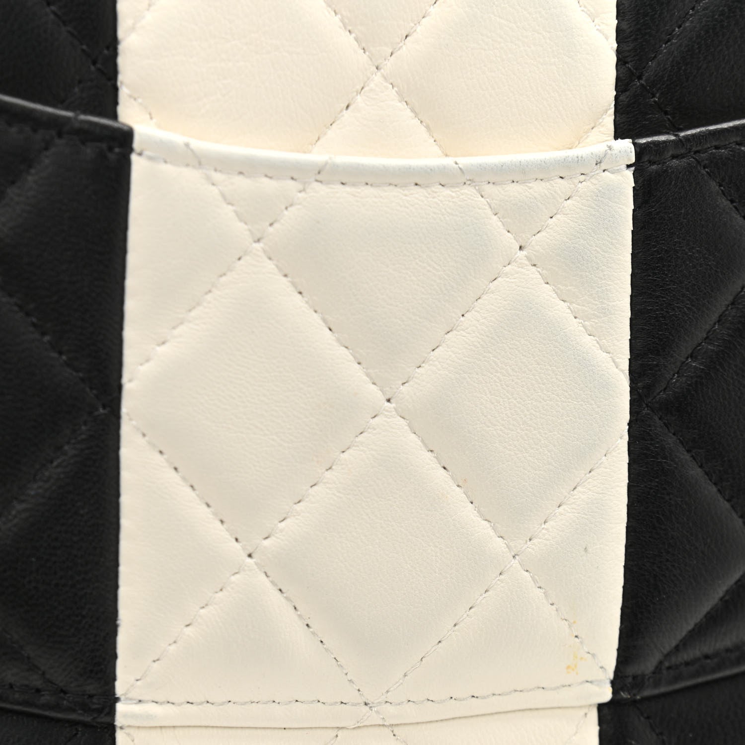 Chanel Lambskin Quilted Wallet On Chain WOC White Black 13 of 16