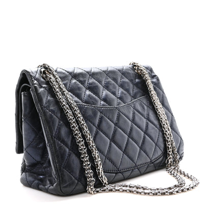Chanel Metallic Aged Calfskin Quilted 2.55 Reissue 226 Flap Blue 3 of 10