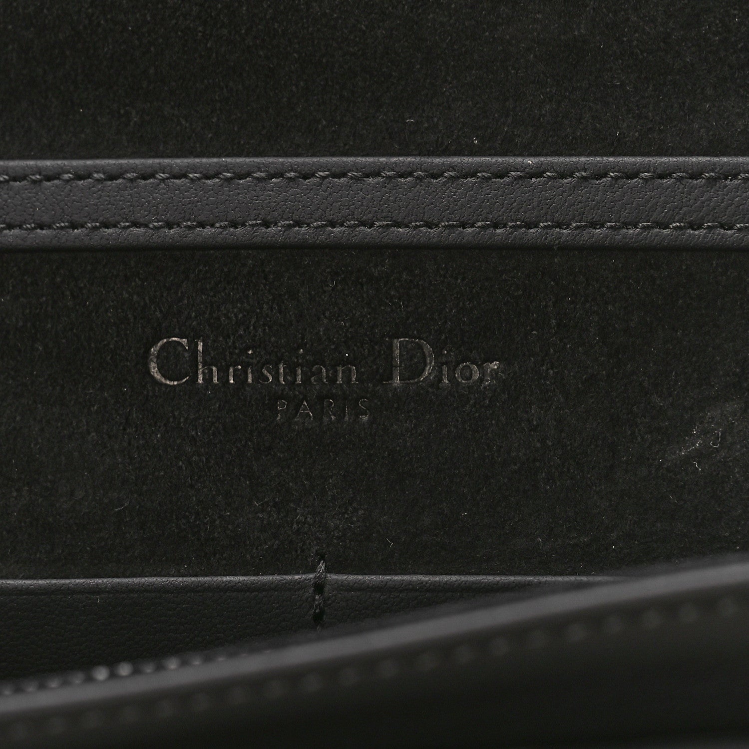 Christian Dior Ultra Matte Calfskin Diorama Wallet on Chain Pouch Black 6 of 9