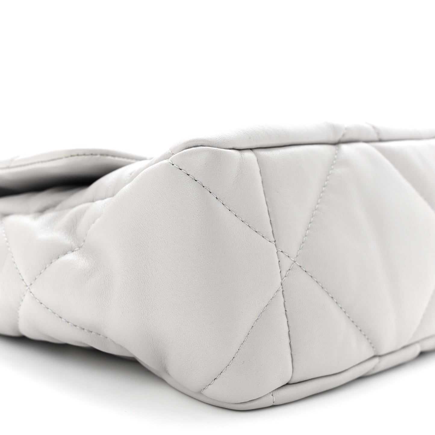 Lambskin Quilted Large Chanel 19 Flap Grey