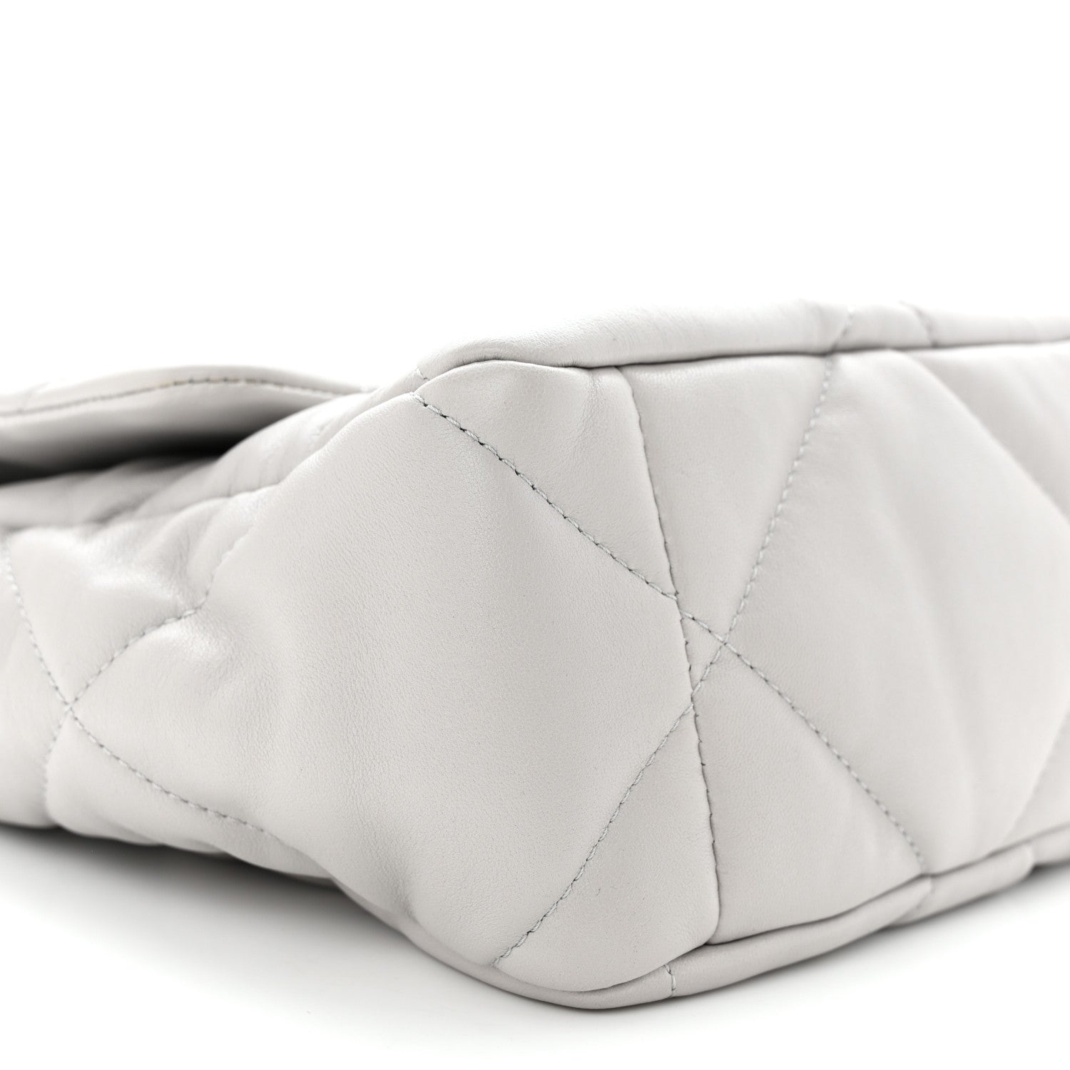 Chanel Lambskin Quilted Large Chanel 19 Flap Grey 9 of 10