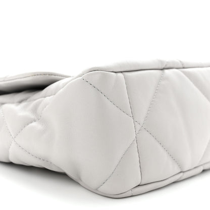 Chanel Lambskin Quilted Large Chanel 19 Flap Grey 9 of 10