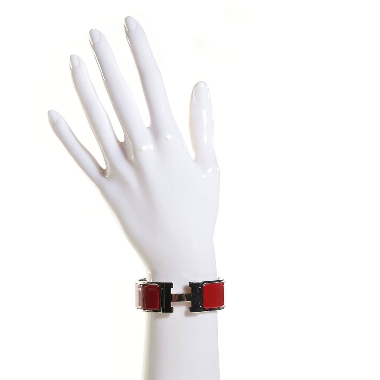 Hermes Enamel Wide Clic Clac H Bracelet PM Bourgogne 2 of 6