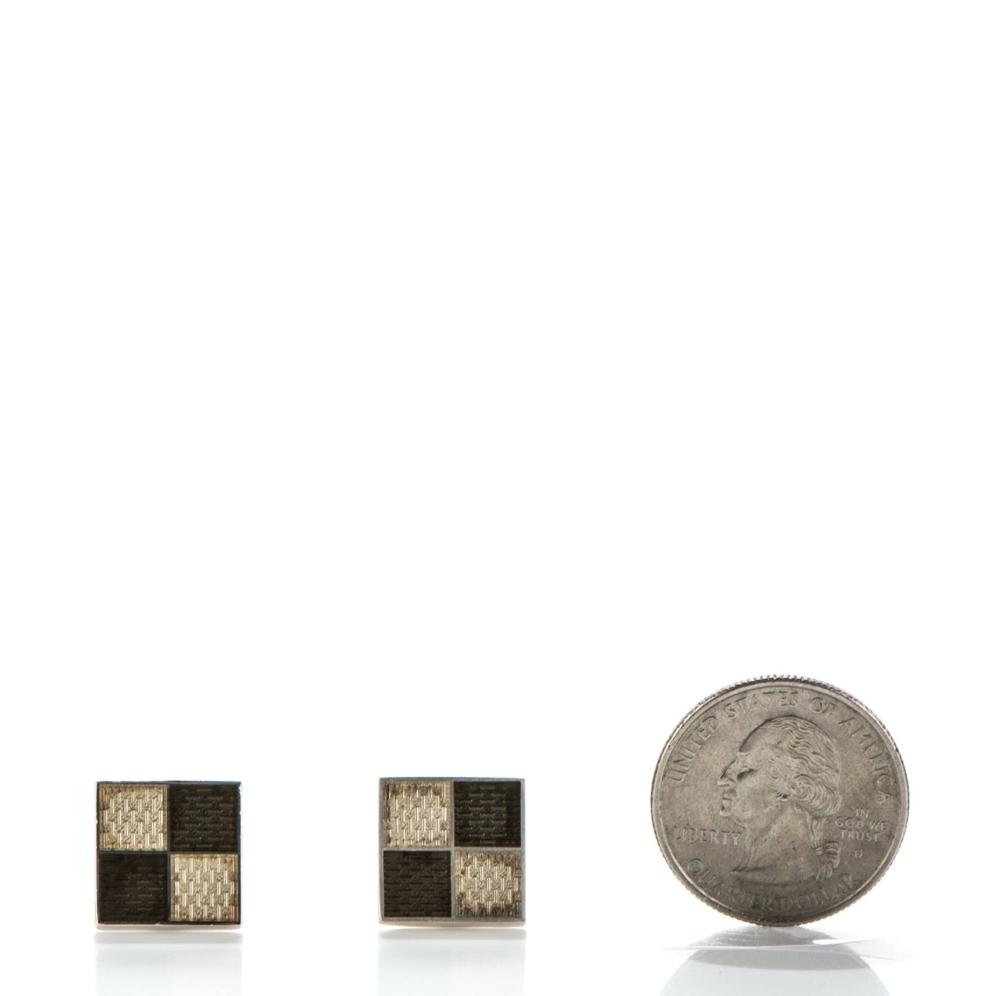 Sterling Silver Damier 4 Cufflinks