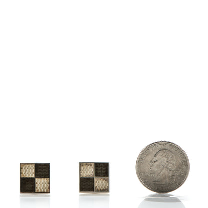Louis Vuitton Sterling Silver Damier 4 Cufflinks 3 of 9