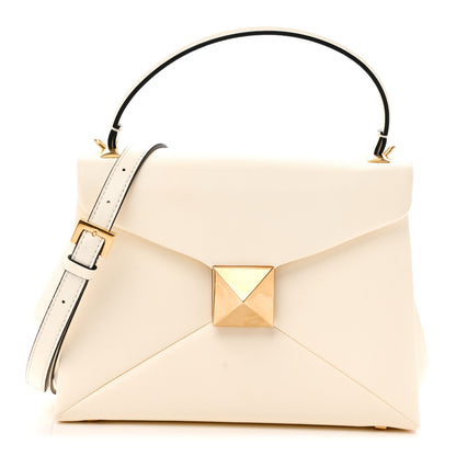 Valentino Garavani Nappa Small One Stud Top Handle Bag Ivory 1 of 9