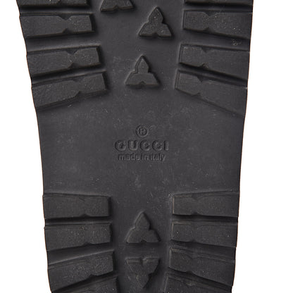 Gucci Rubber Web Mens Lug Sole Slide Sandals 6 Black Green Red 7 of 16