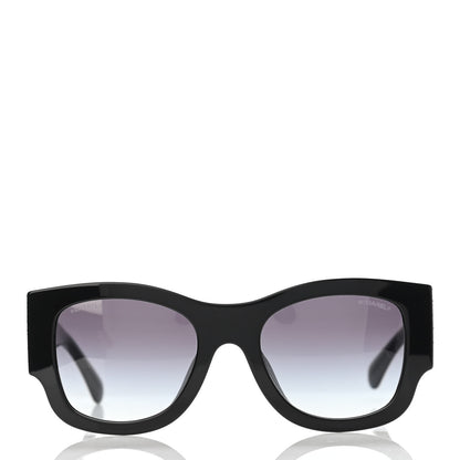 Chanel Acetate Strass Rectangle Sunglasses 5421B Black 3 of 4