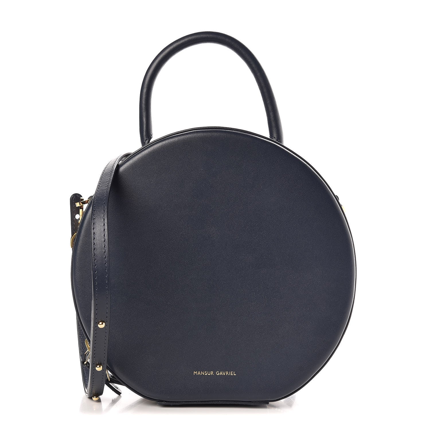 Mansur Gavriel Calfskin Circle Crossbody Bag Blu 1 of 7