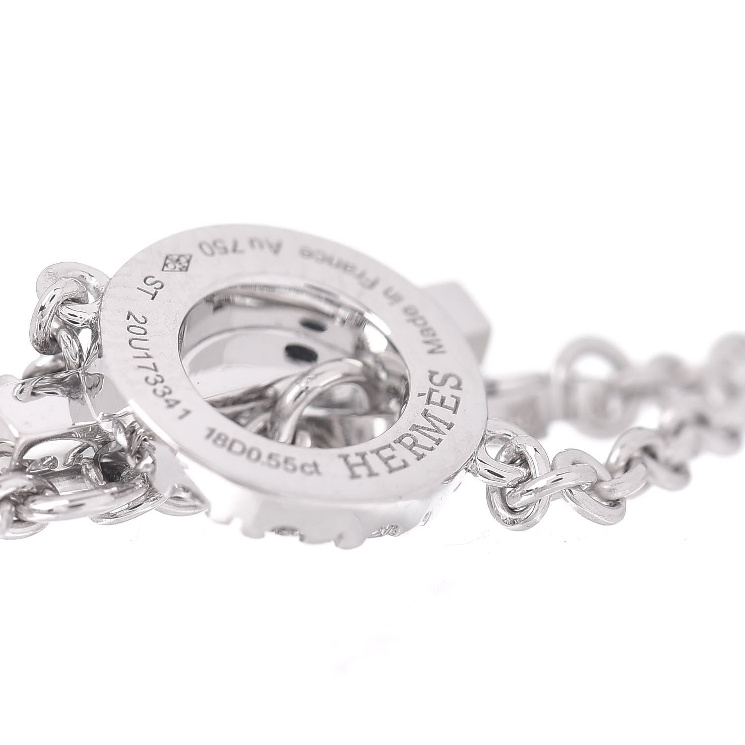 Hermes 18K White Gold Diamond Finesse Bracelet ST 4 of 5