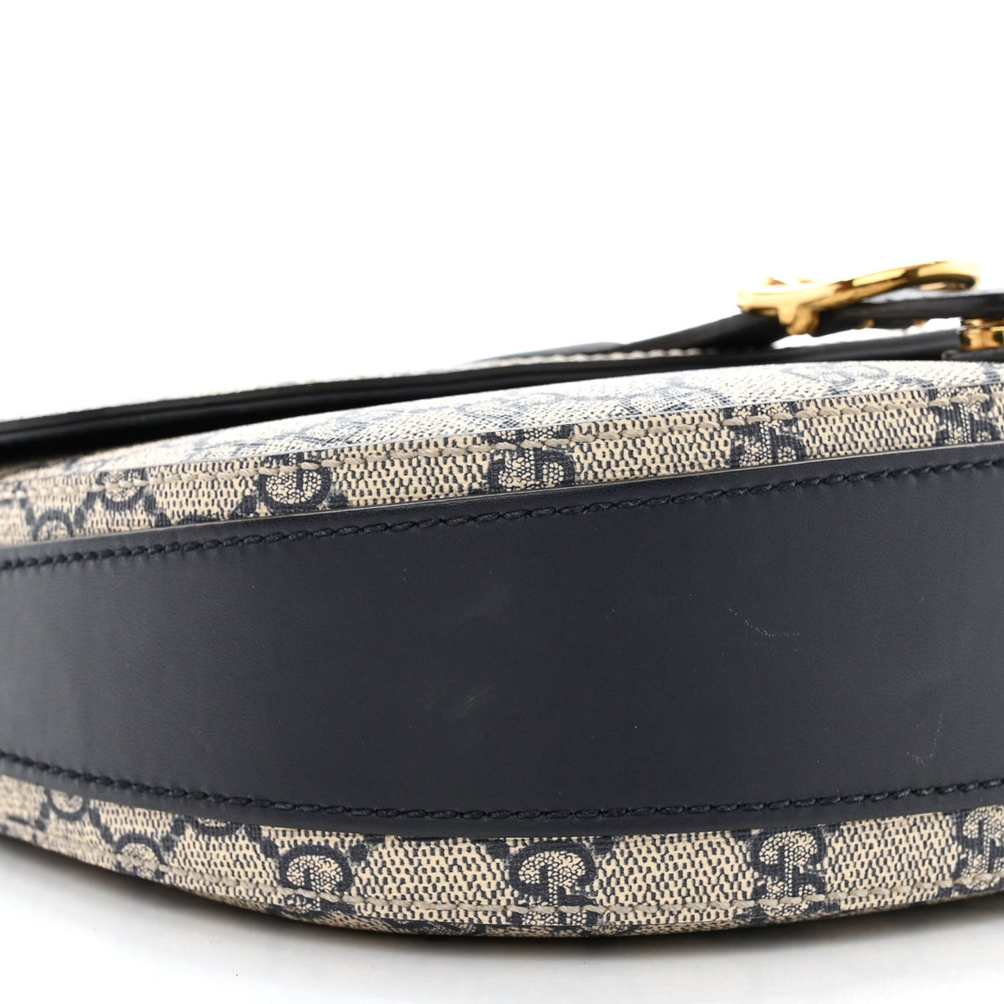 GG Supreme Monogram Small Messenger Shoulder Bag Beige Blue Navy
