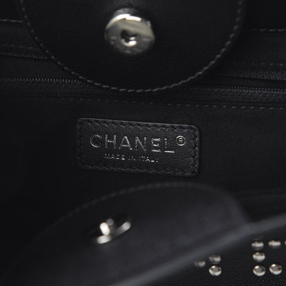 Chanel Caviar Small Studded Deauville Tote Black 7 of 8