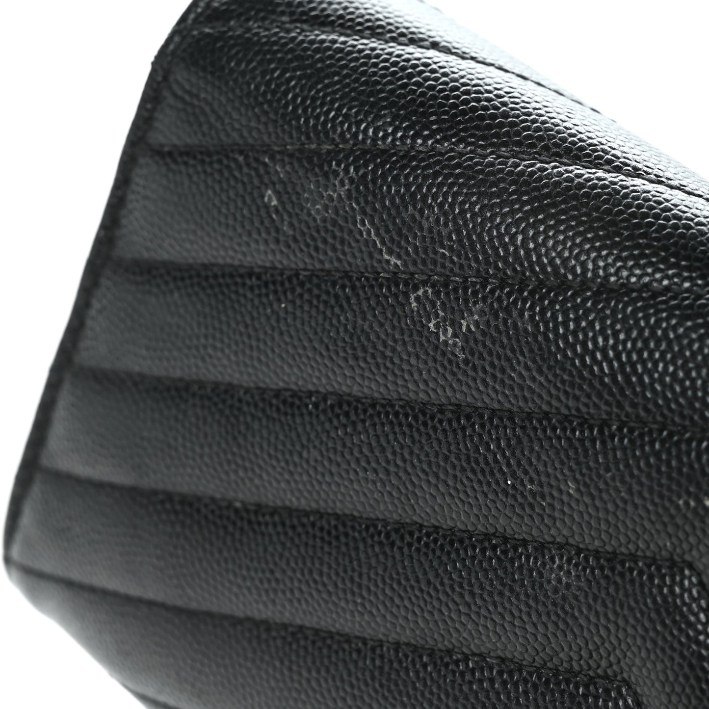 Grain De Poudre Matelasse Chevron Monogram Flap Wallet Black