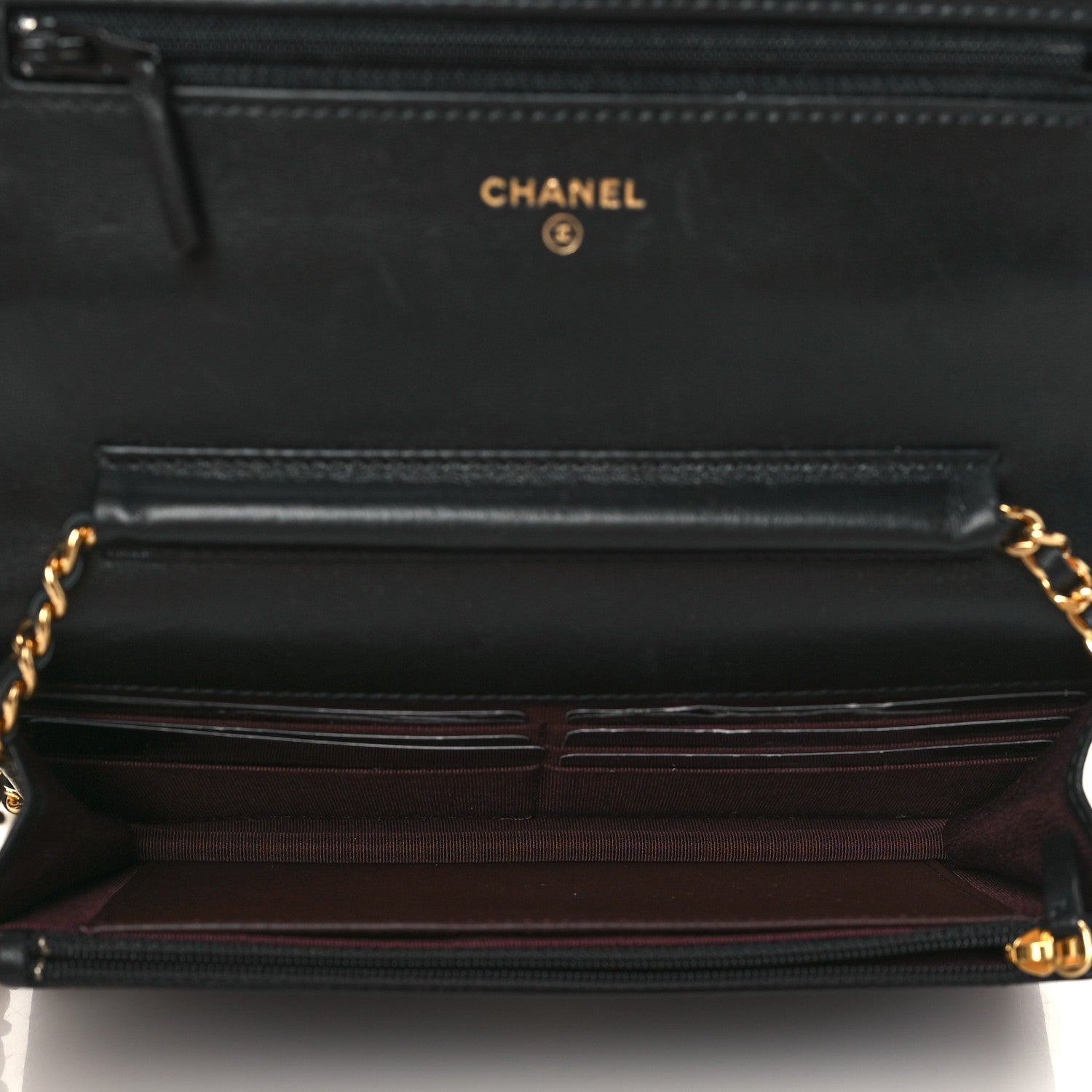 Chanel Lambskin Quilted Wallet On Chain WOC Black 5 of 11