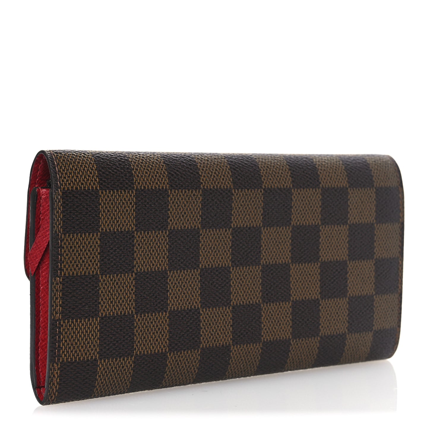 Damier Ebene Emilie Wallet Red