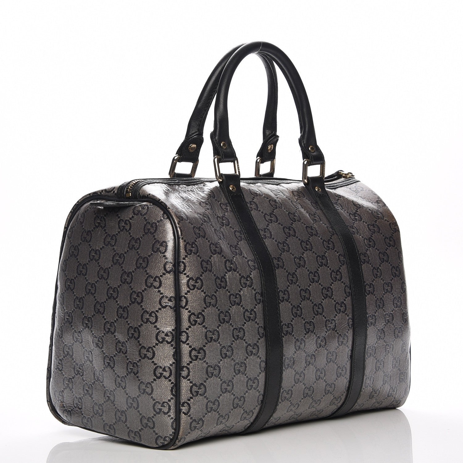 Gucci Crystal Monogram Medium Joy Boston Black 3 of 11