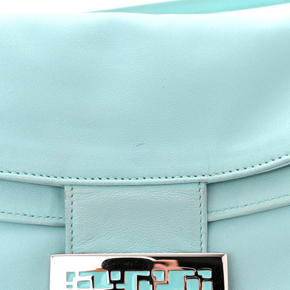 Fendi Lambskin Mama Baguette Double Flap Light Blue 11 of 14