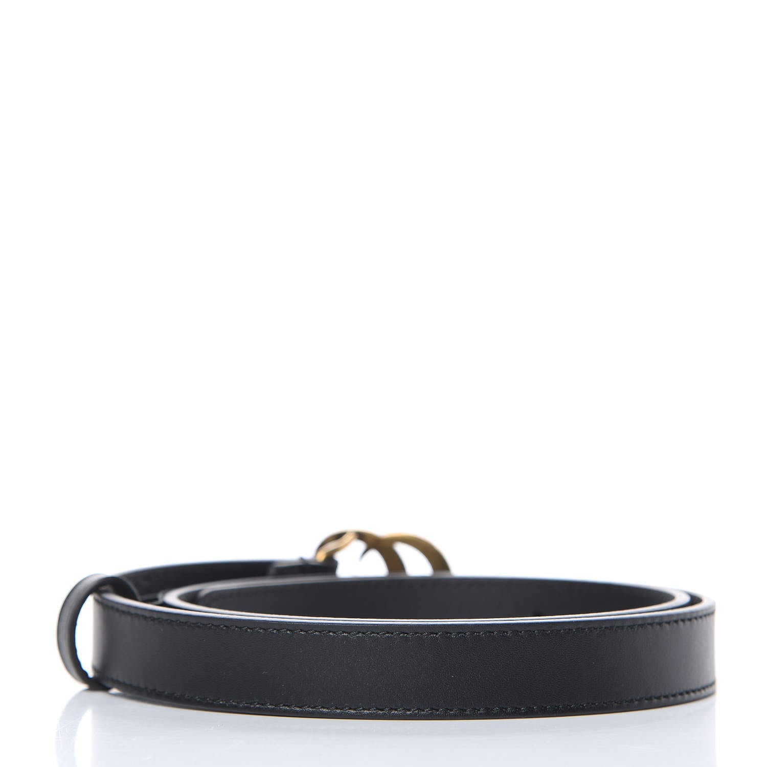 Gucci Calfskin Pearl Double G 20mm Belt 70 28 Black Cream 3 of 6