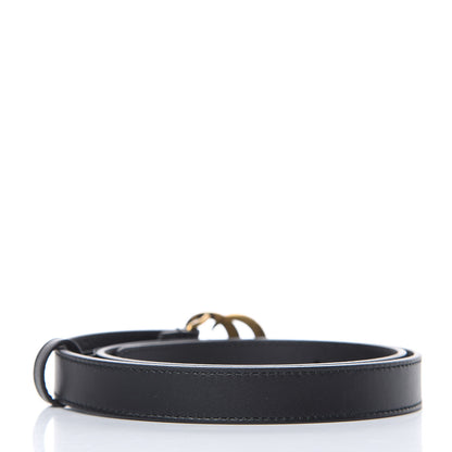 Gucci Calfskin Pearl Double G 20mm Belt 70 28 Black Cream 3 of 6