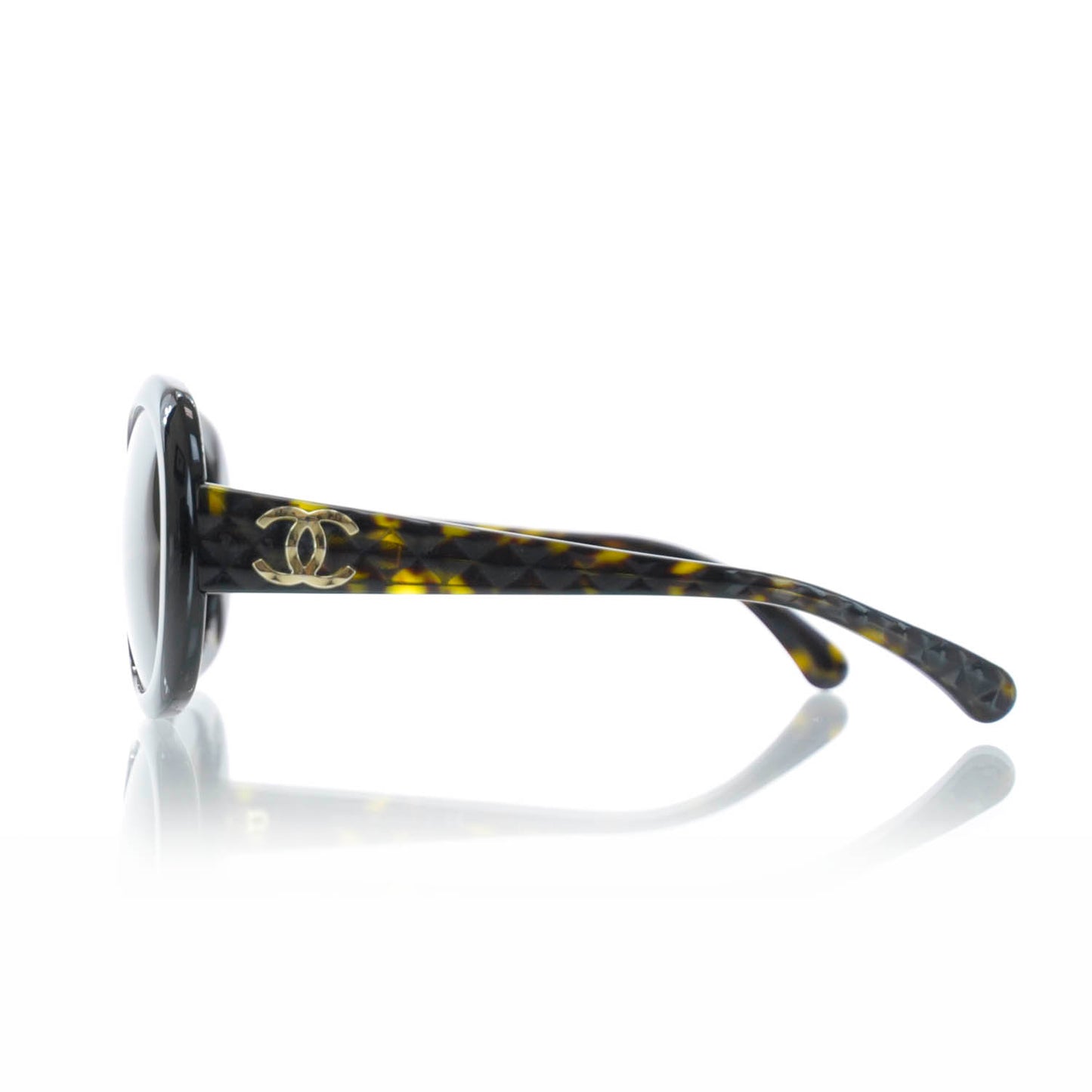 Tortoise Shell Quilted CC Sunglasses 5188
