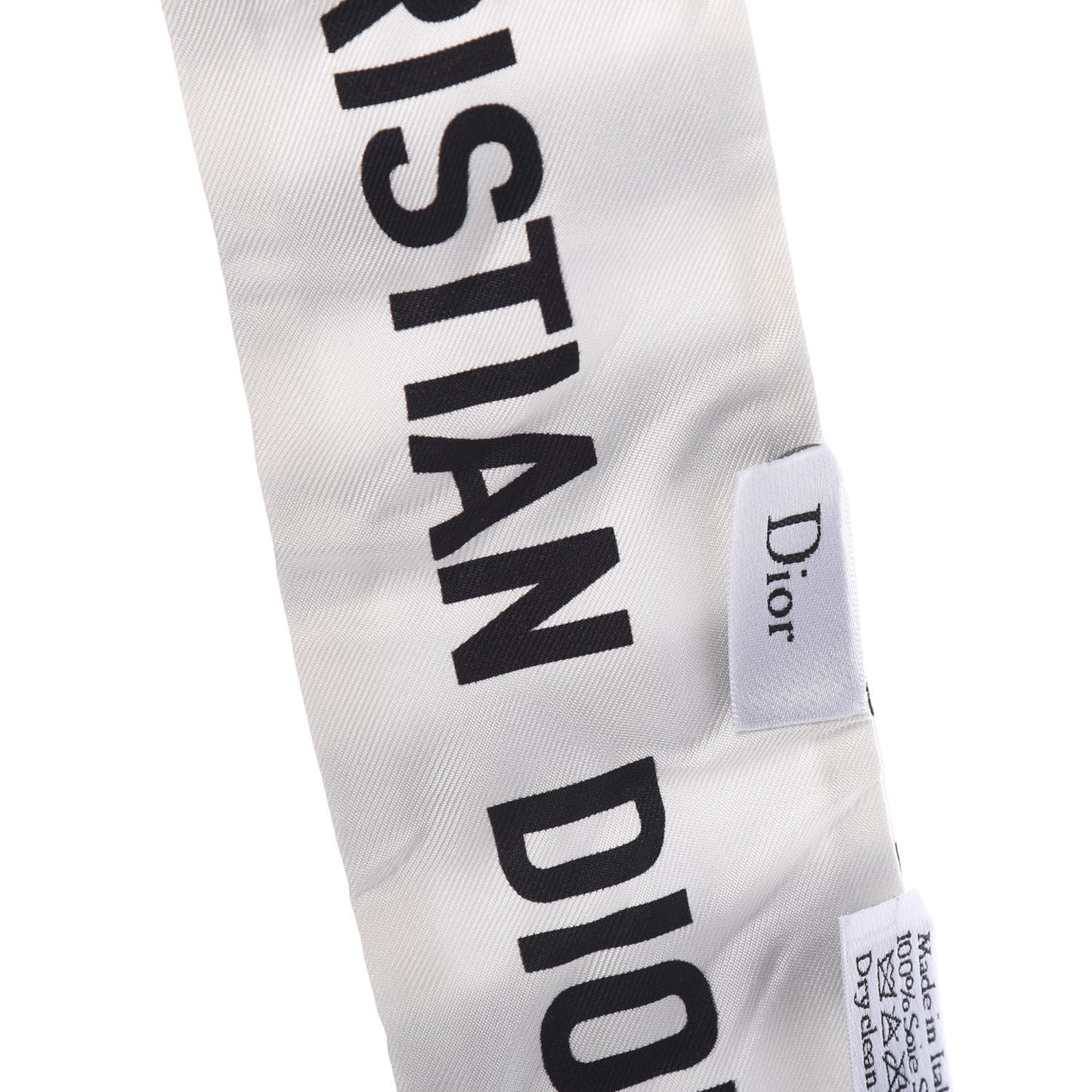 Silk Striped Mitzah Scarf White Black