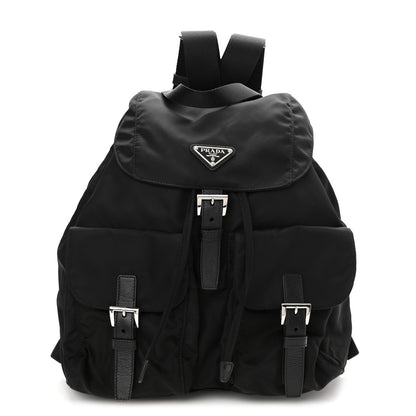 Prada Tessuto Nylon Saffiano Medium Backpack Black 1 of 10