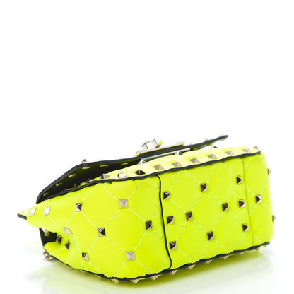 Valentino Garavani Calfskin Micro Rockstud Spike Shoulder Bag Lime 4 of 13